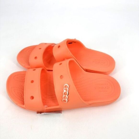 NWT Unisex CROCS Classic Slide Sandals Papaya Orange Men Size 10 Women Size 12 - Picture 3 of 9